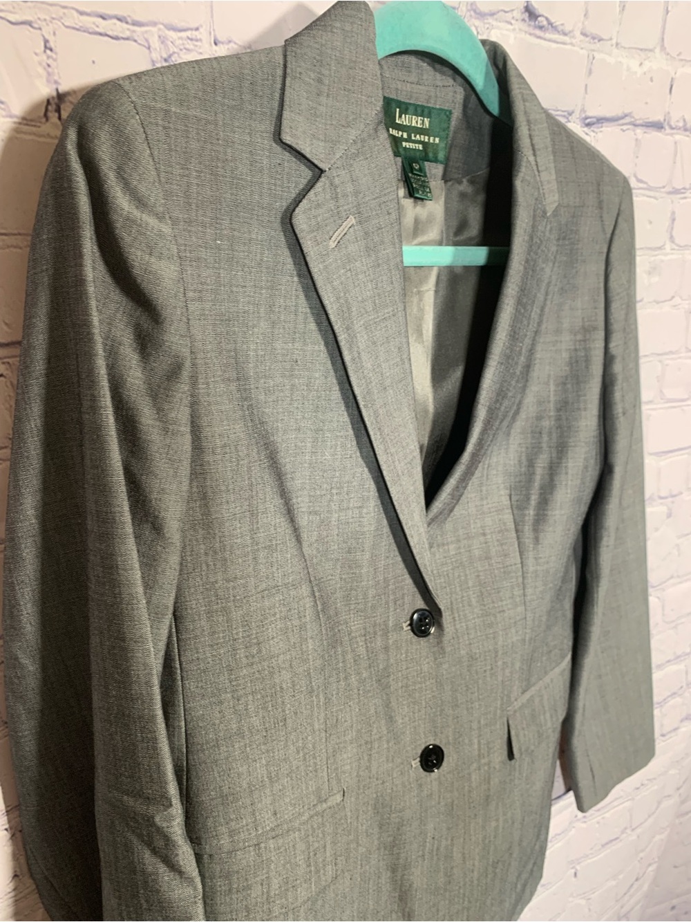Lauren Ralph Lauren Womens Gray Suit Blazer Sz 4P Corpcore Office Business - Picture 2 of 6
